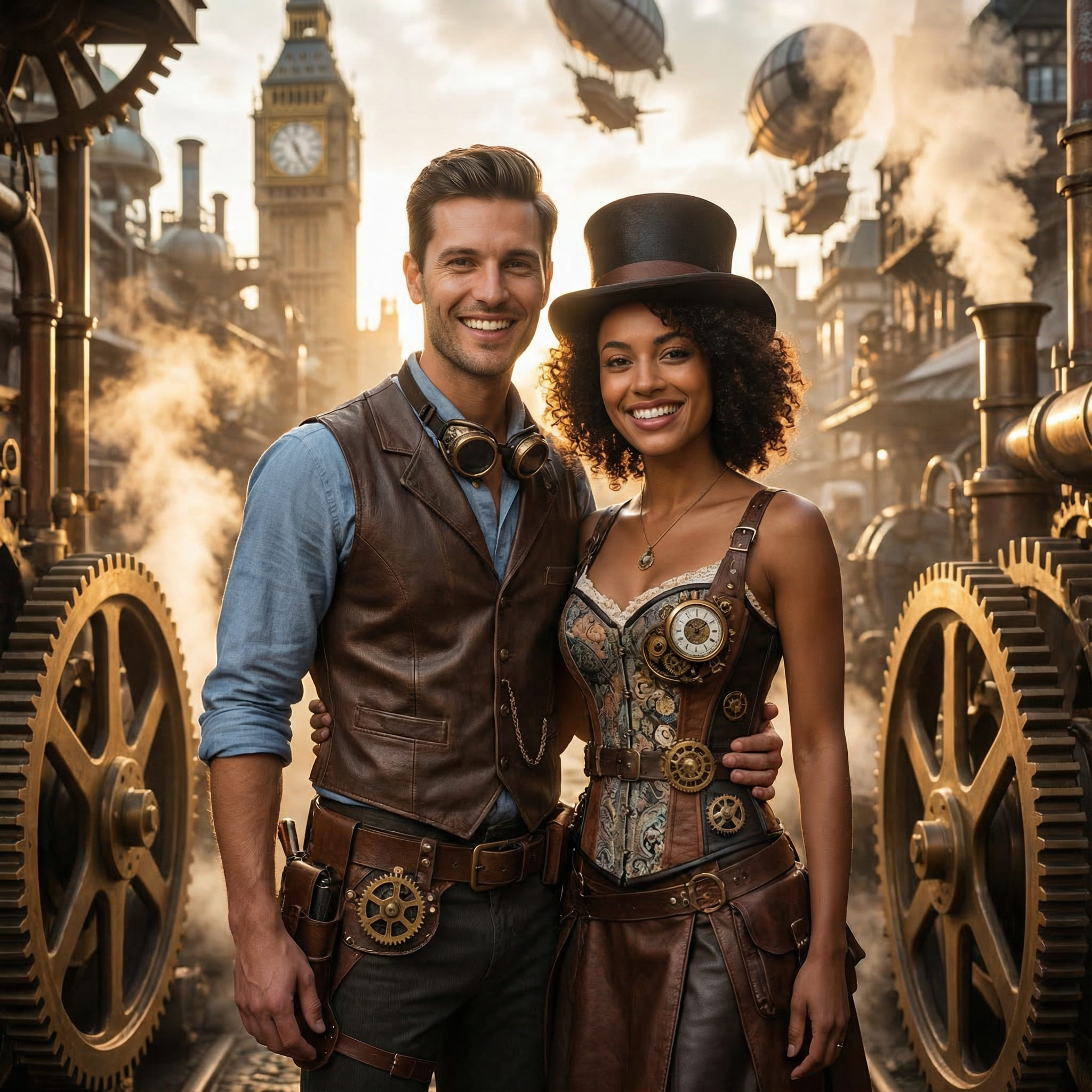 Generated AI Couple Portrait After