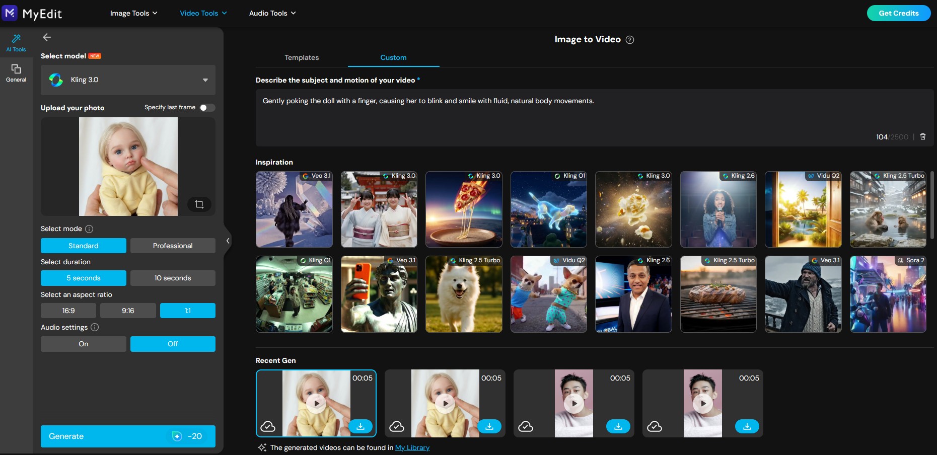 Step-by-step guide to creating a chibi character using MyEdit AI