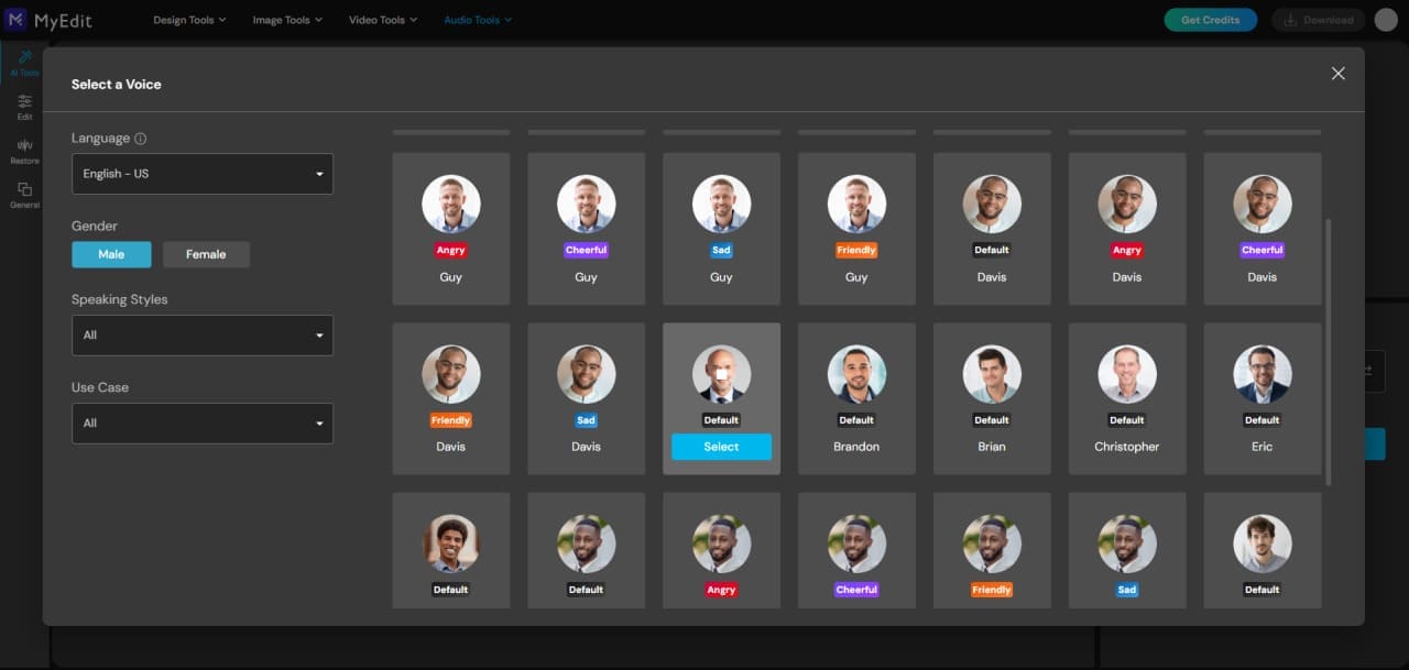 Choose a Santa AI voice