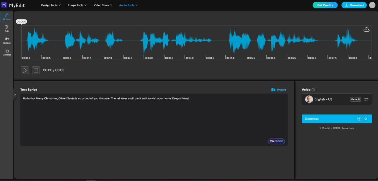 Generate Santa voice