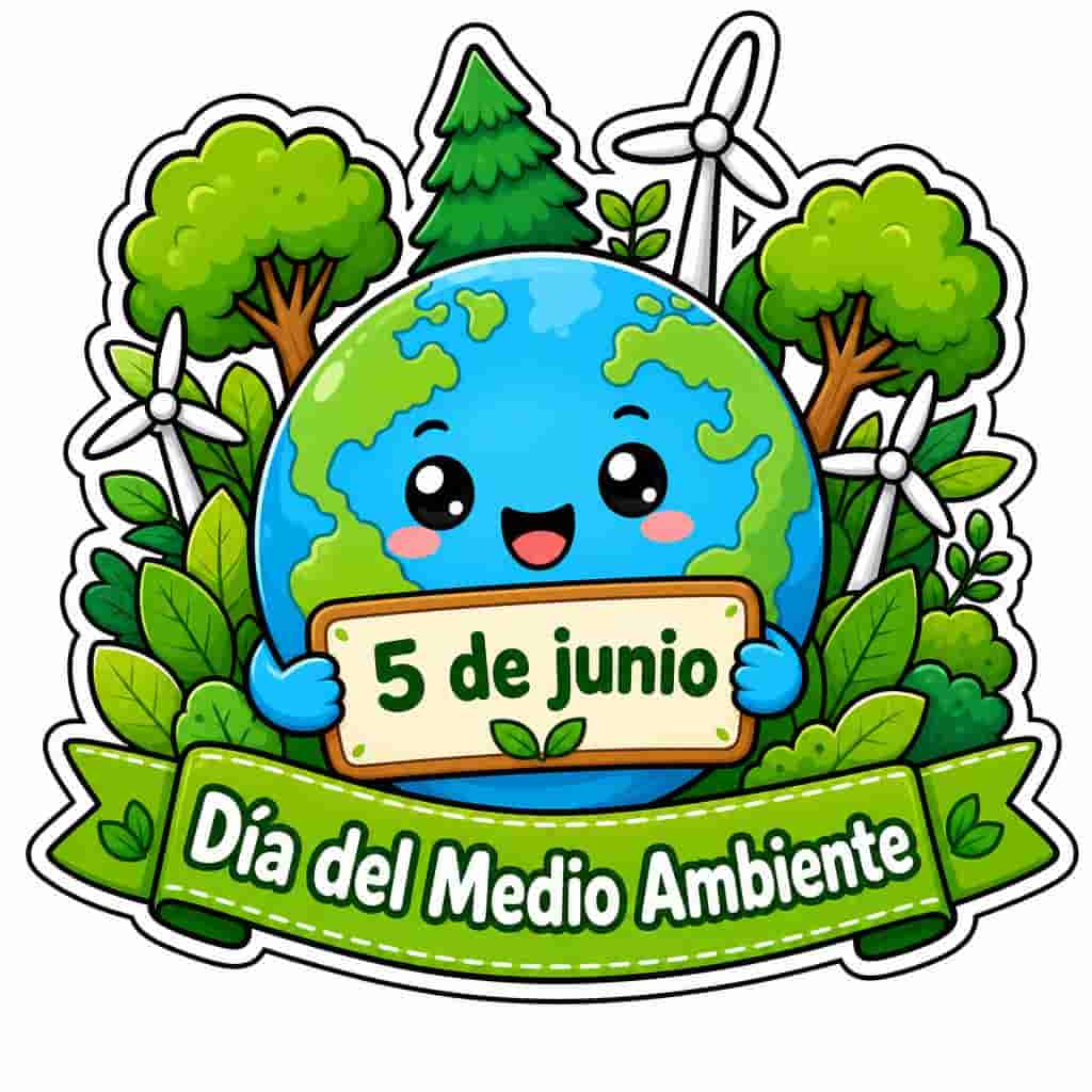 Sticker del Día del Medio Ambiente 5 de junio creado con MyEdit