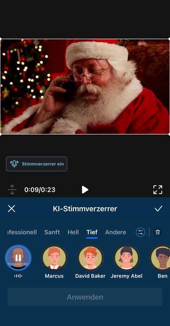 Verwandele deine Stimme in die Stimme des Weihnachtsmanns