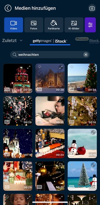 Kostenlose Weihnachtsvideos zum Downloaden