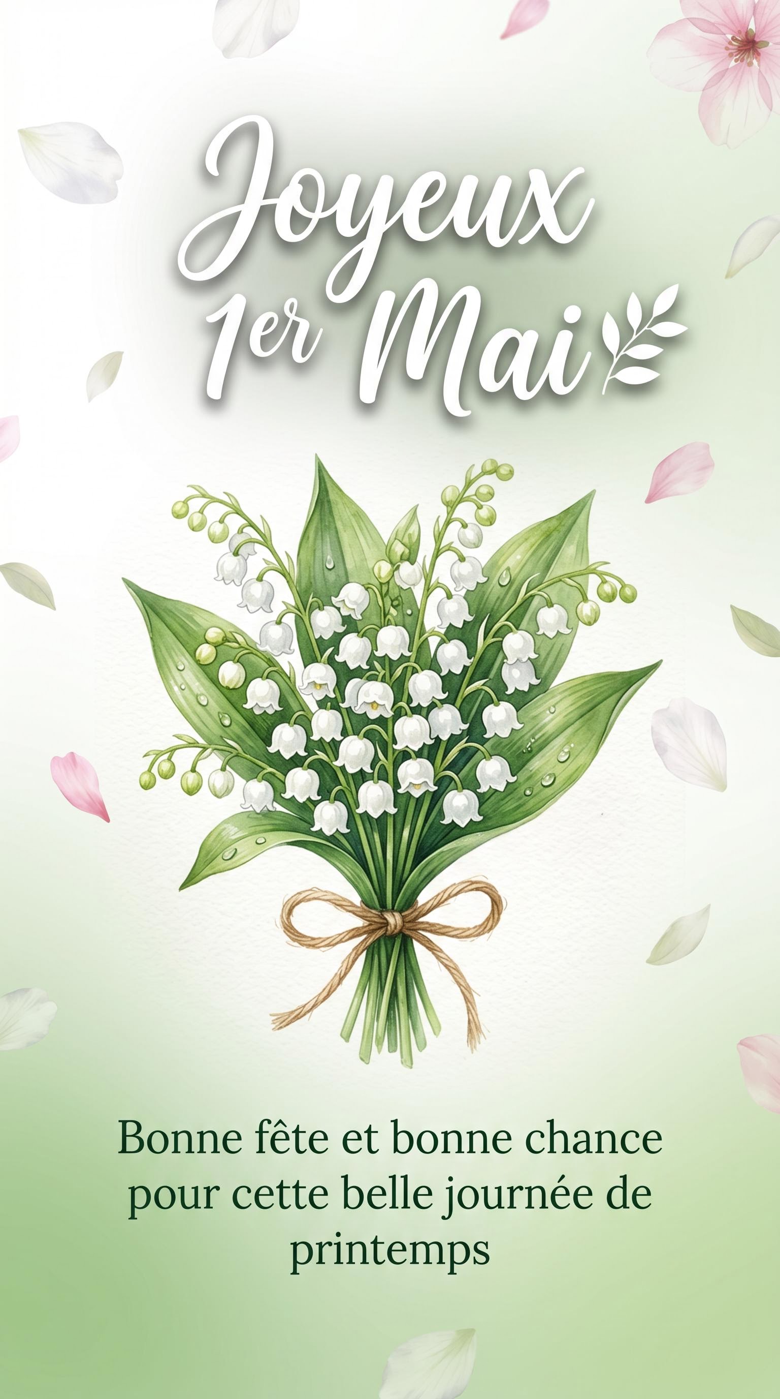 Story Instagram et WhatsApp pour le 1er mai, générée par IA