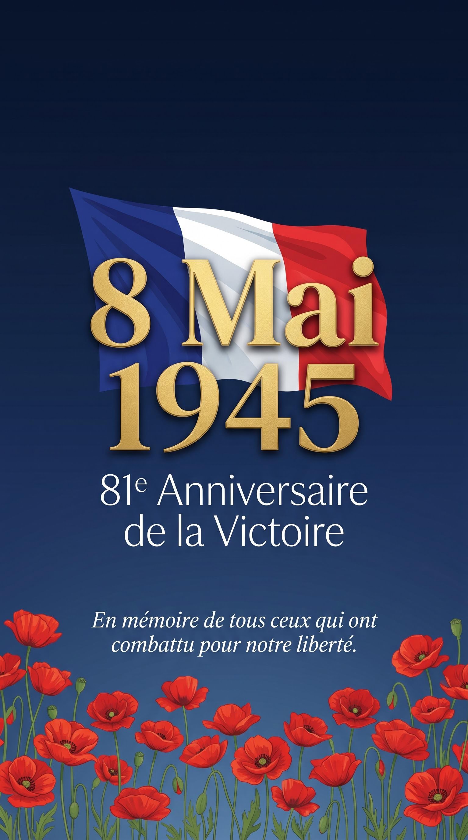 Story Instagram et WhatsApp pour le 8 mai, générée par IA