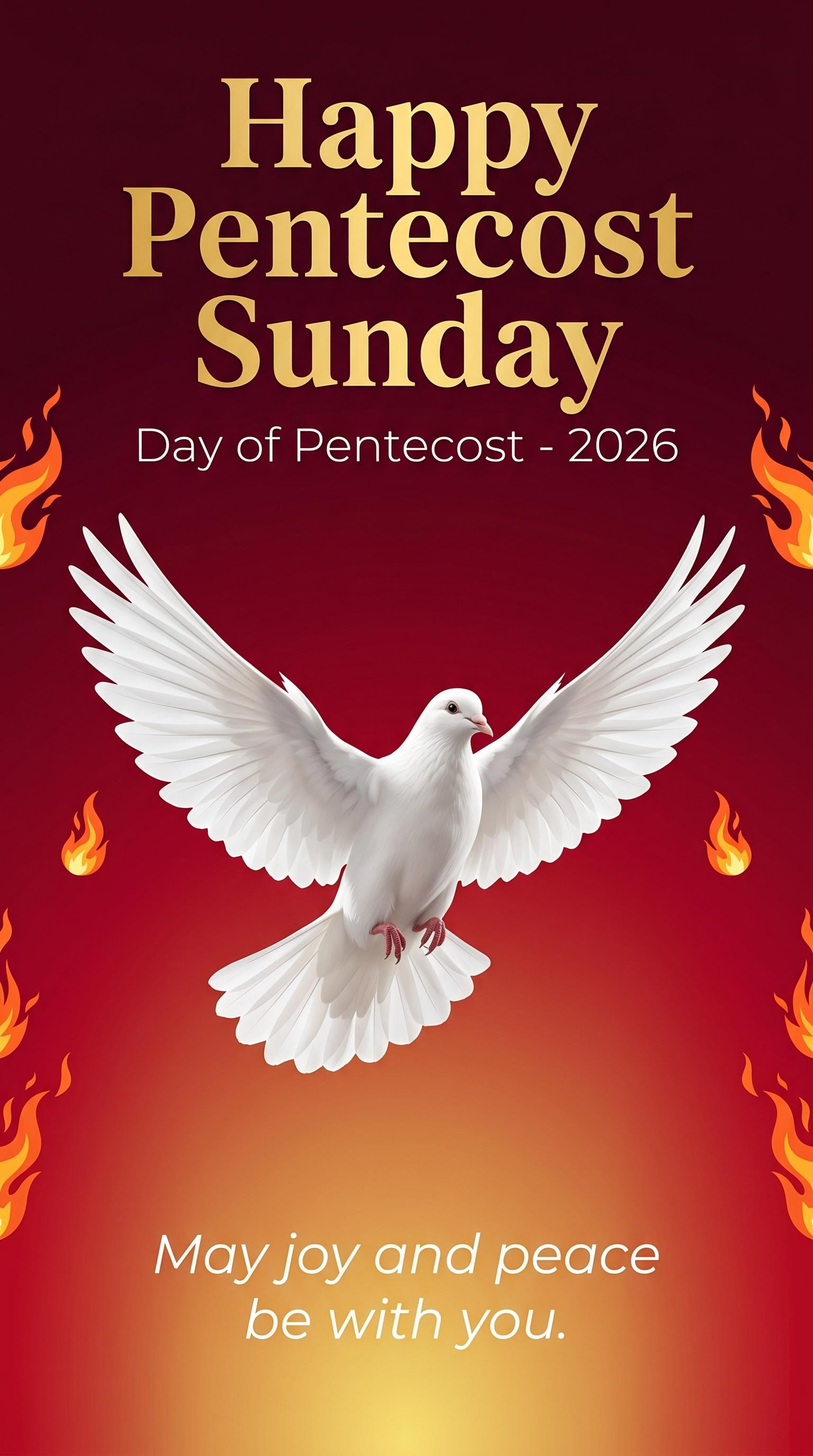 Instagram Story and WhatsApp image for Pentecost Sunday, AI generated