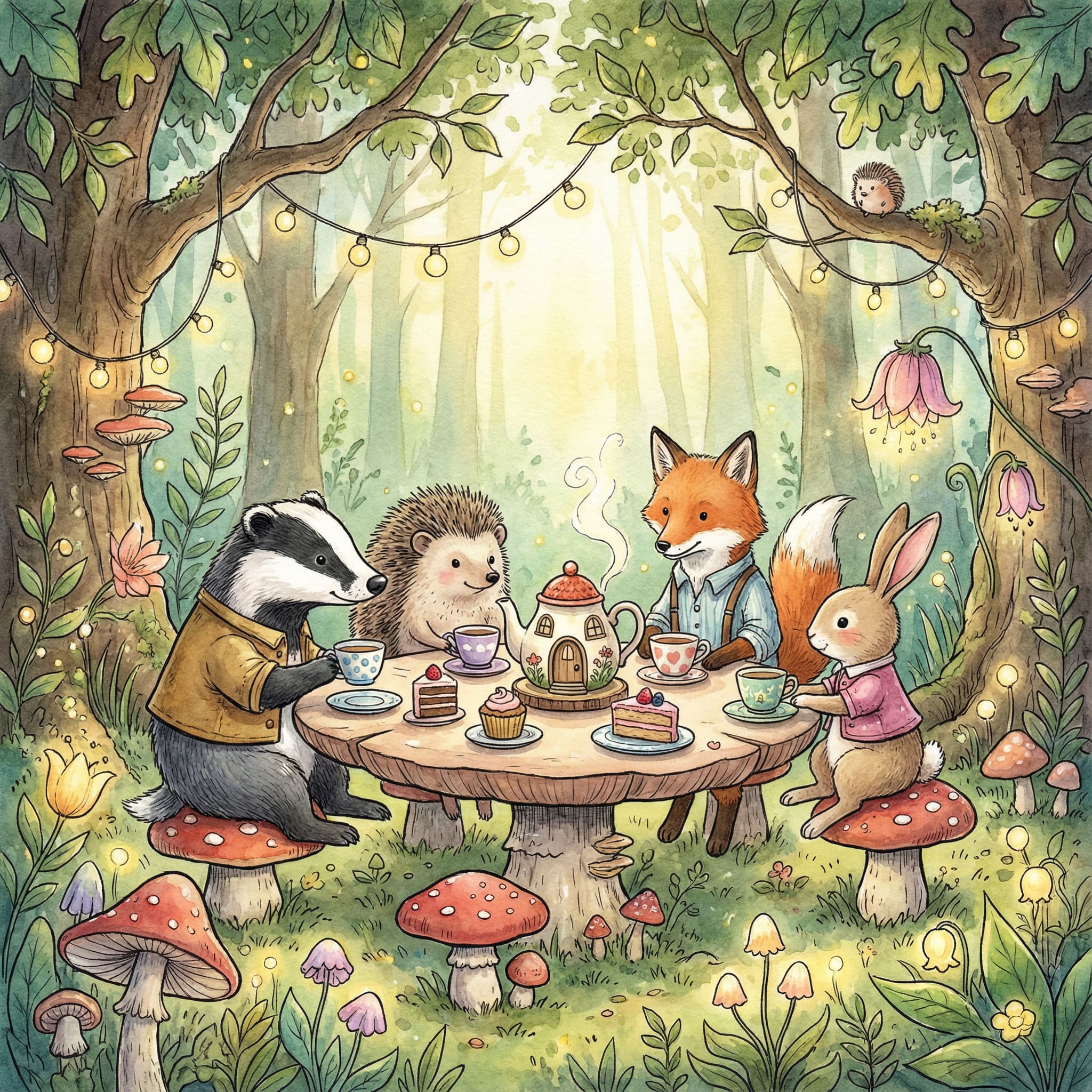 Whimsical Storybook Scene AI Image