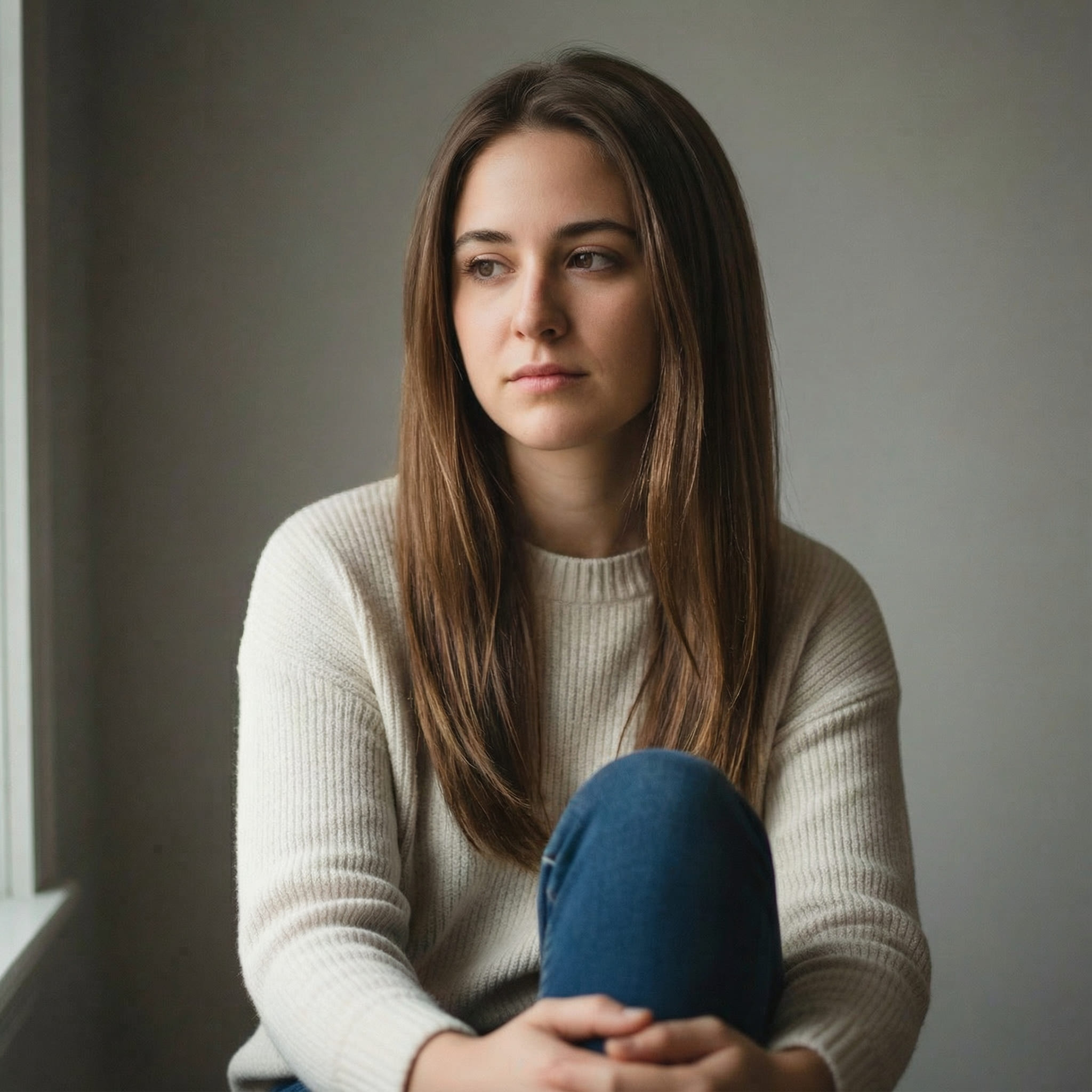 KI-Frisur geglättetes Haar