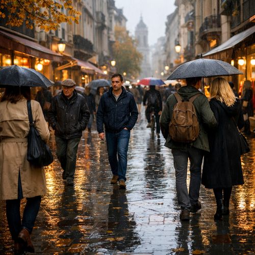 ChatGPT KI-Bild Herbstliche Straßenszene
