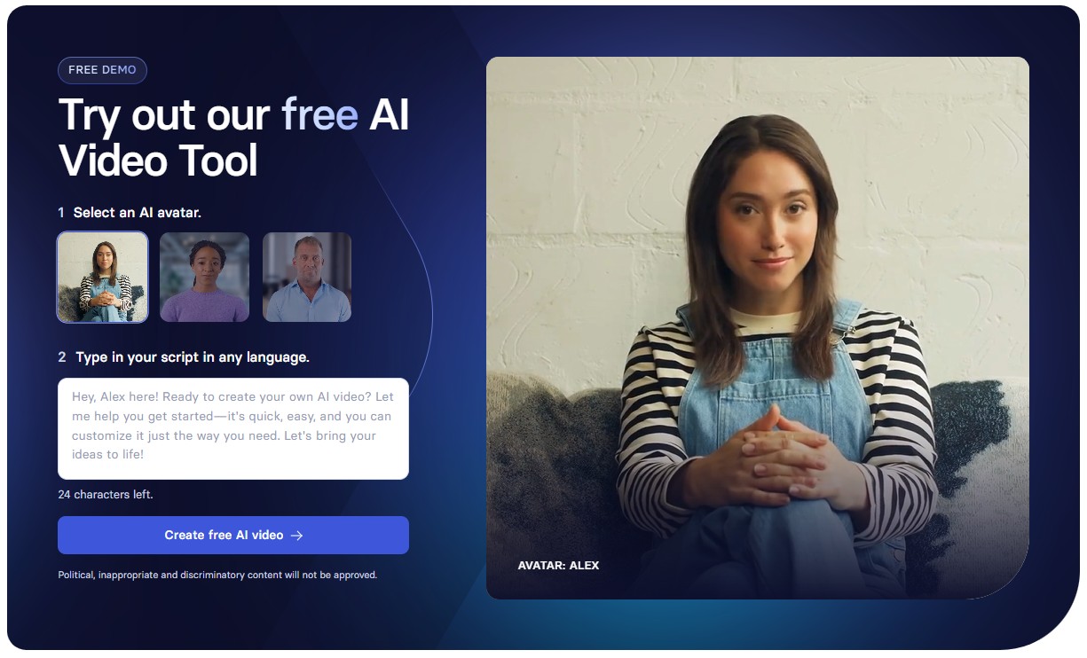 Synthesia AI 虛擬分身功能
