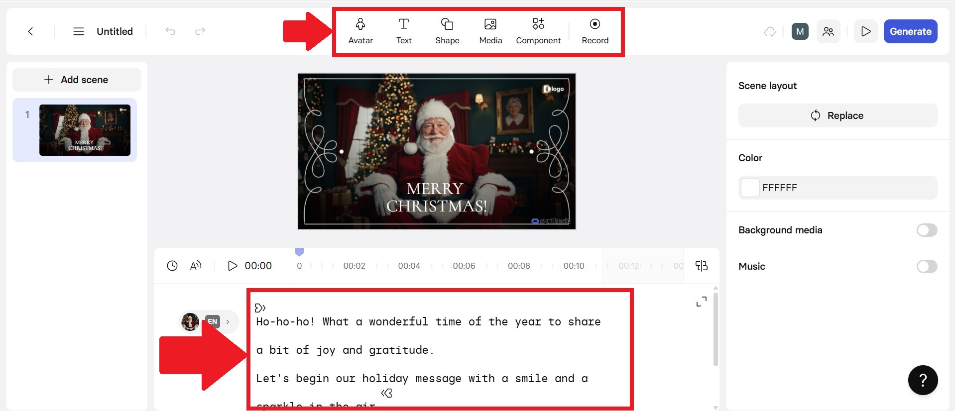 Synthesia聖誕老公公影片生成教學