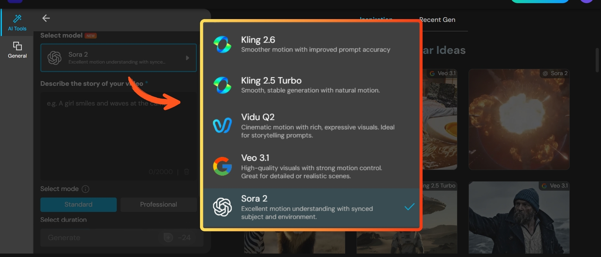 Text to Video With Sora 2 on MyEdit