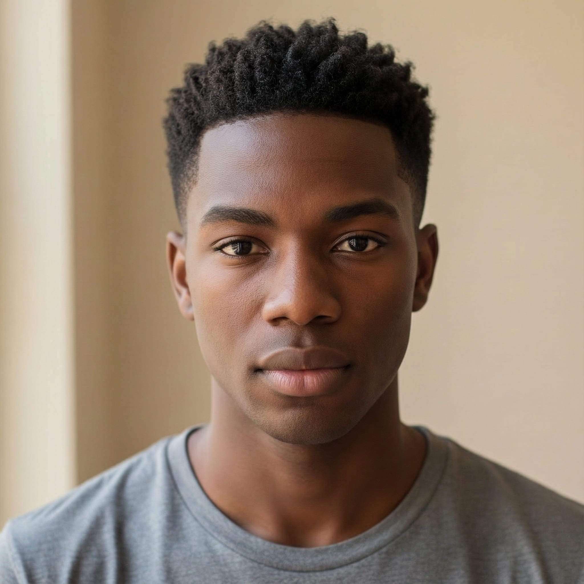 AI-generated tapered short haircut using Gemini AI