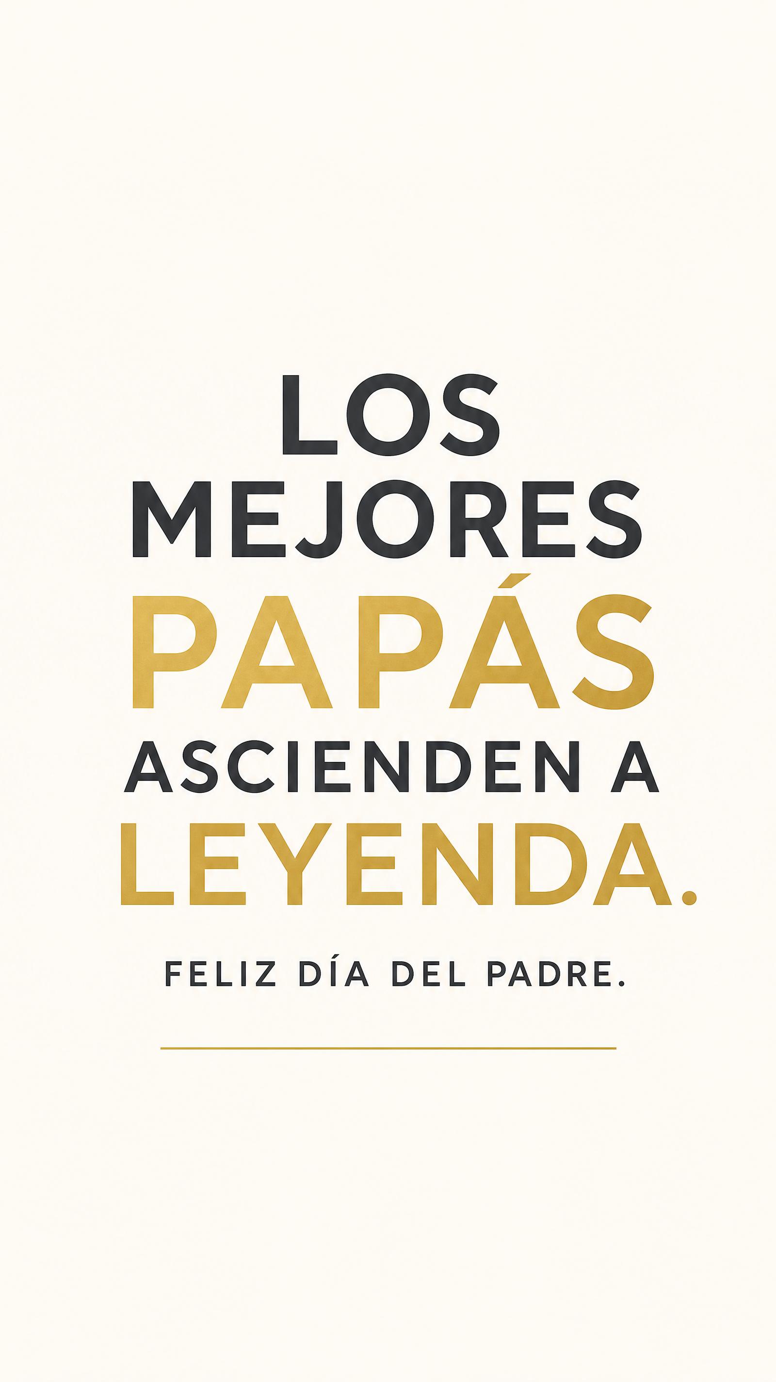 Tarjeta tipográfica minimalista del Día del Padre creada con IA