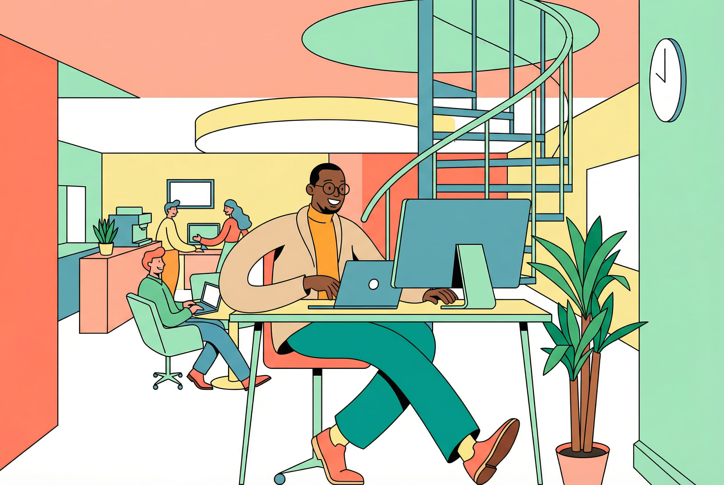 Big Tech Flat Art After