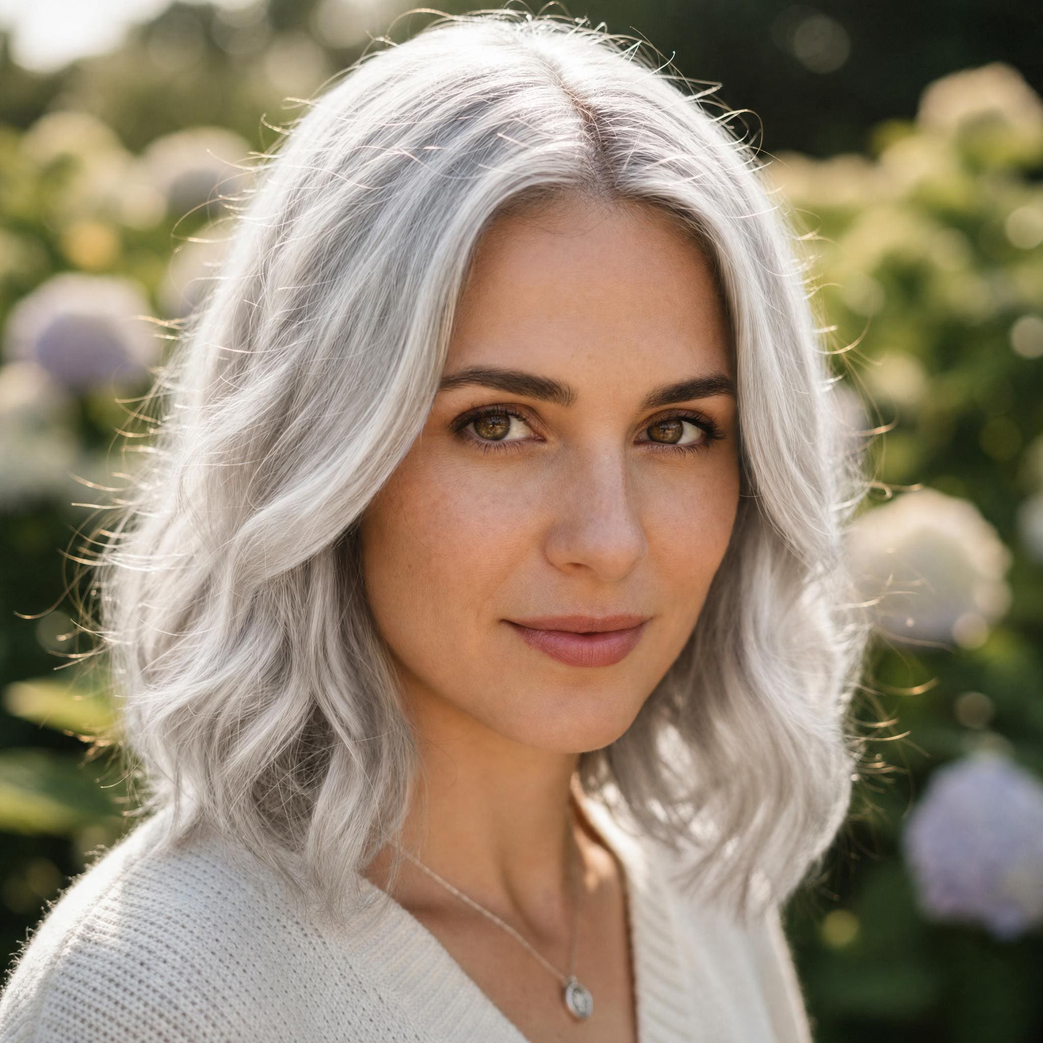 Cheveux Blond Glacé Platine générée avec MyEdit, blond très clair et polaire