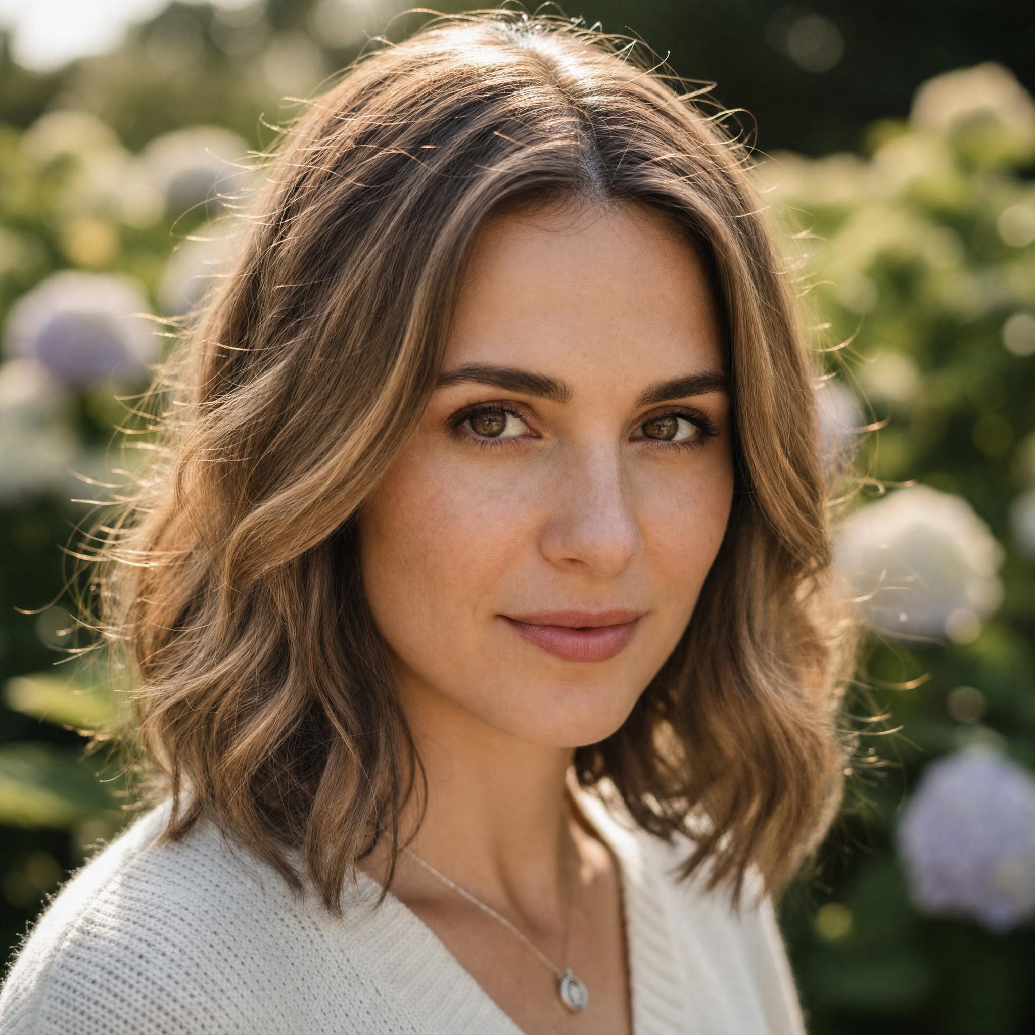 Cheveux Brond générée avec MyEdit, mélange naturel de brun et de blond