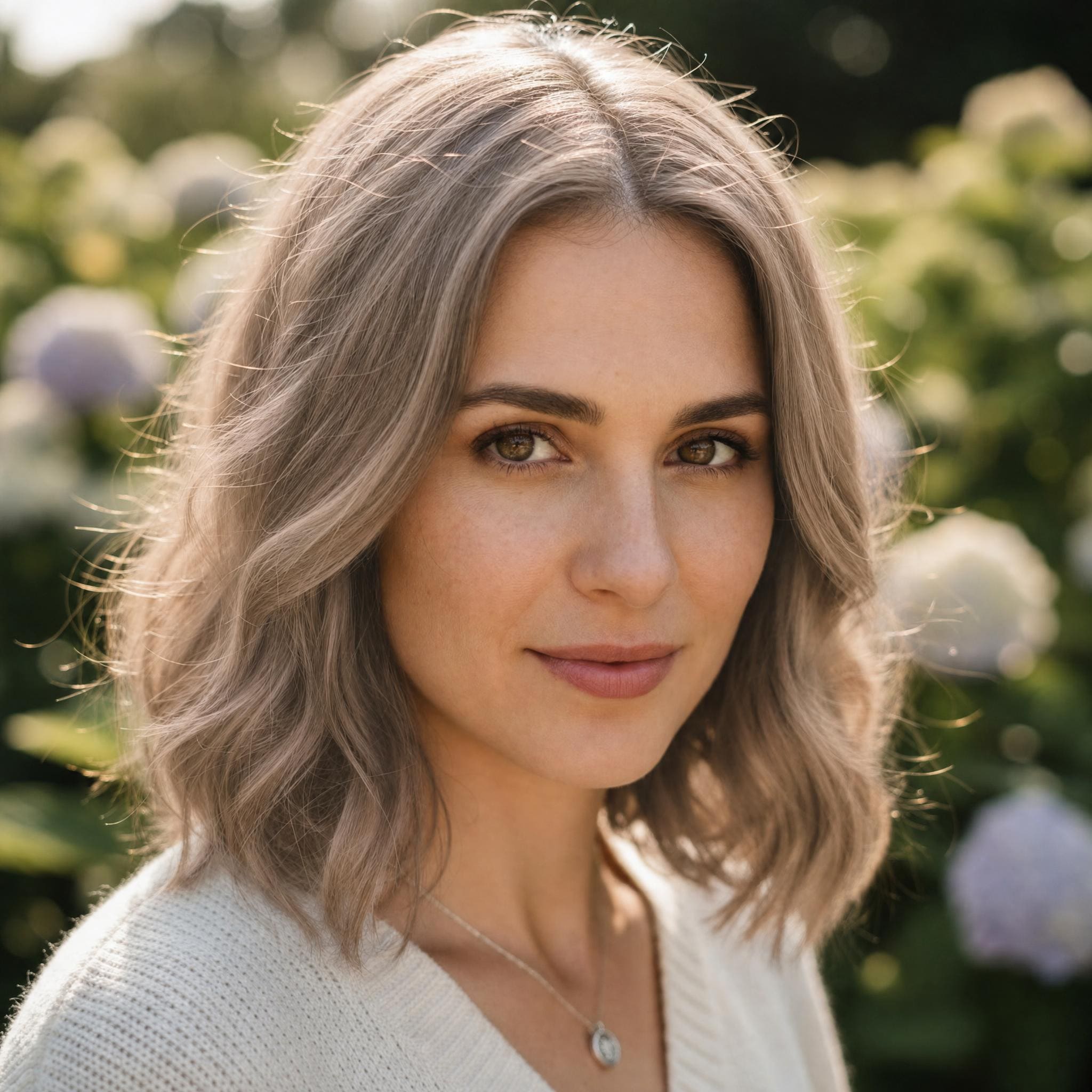 Cheveux Creamy Beige générée avec MyEdit, blond beige crémeux et lumineux