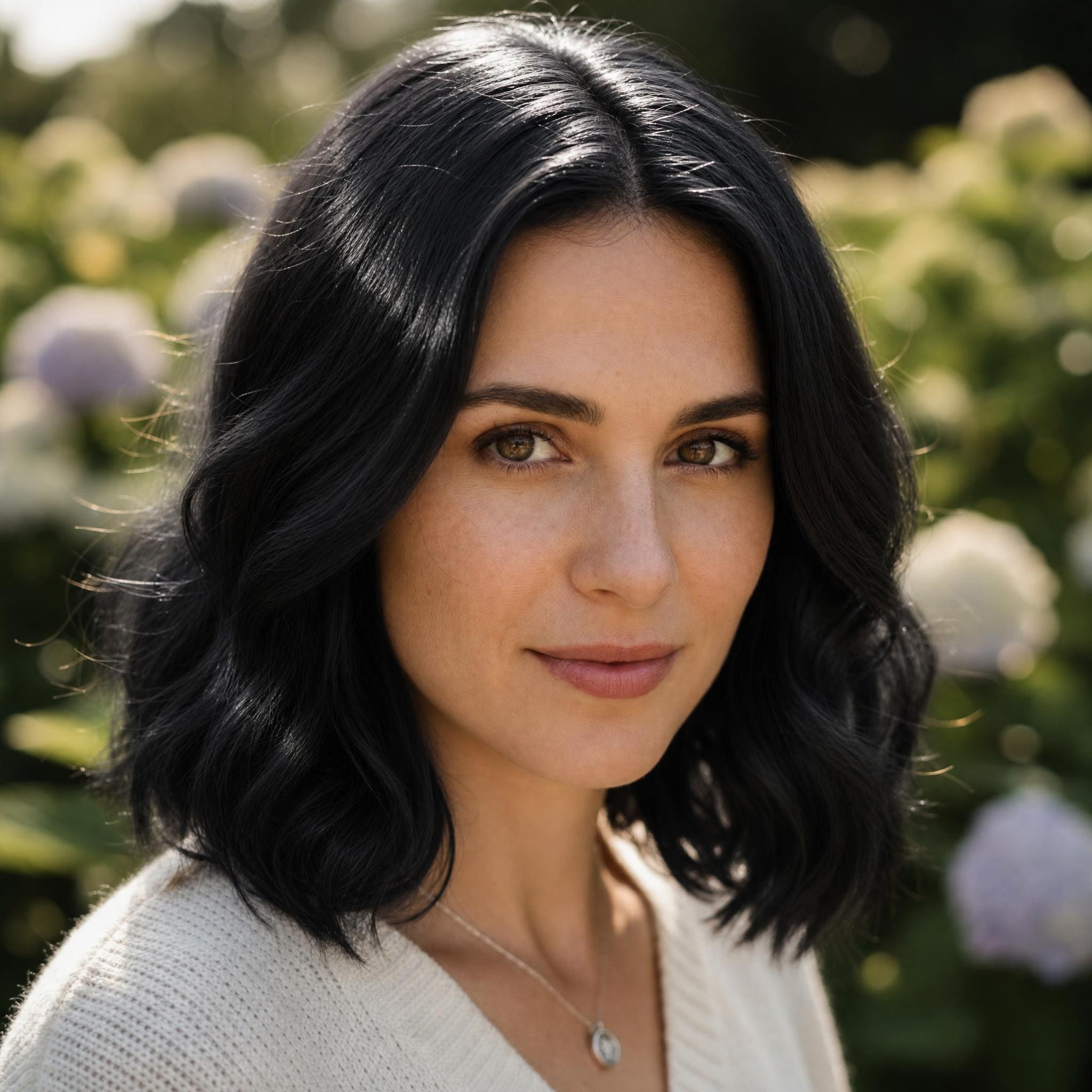 Cheveux Noir Glossy générée avec MyEdit, noir profond et ultra brillant