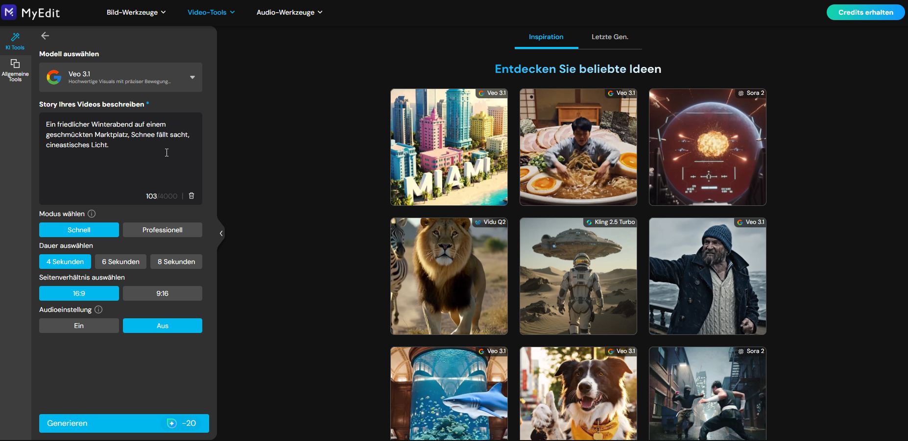: Video-Prompt in MyEdit eingeben