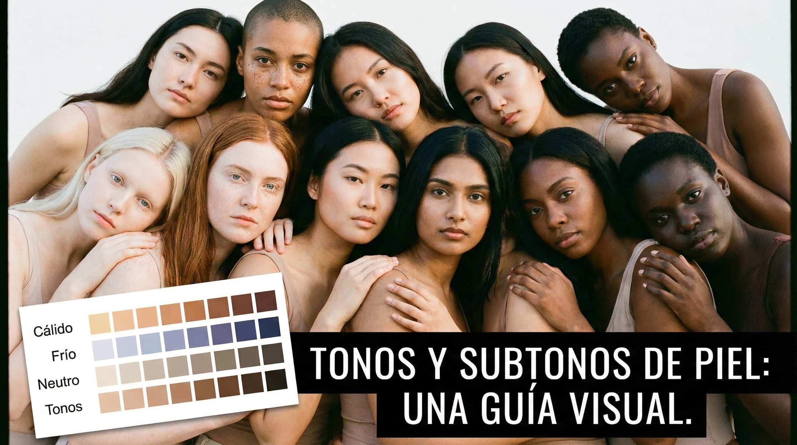 Guía visual de tonos y subtonos de piel