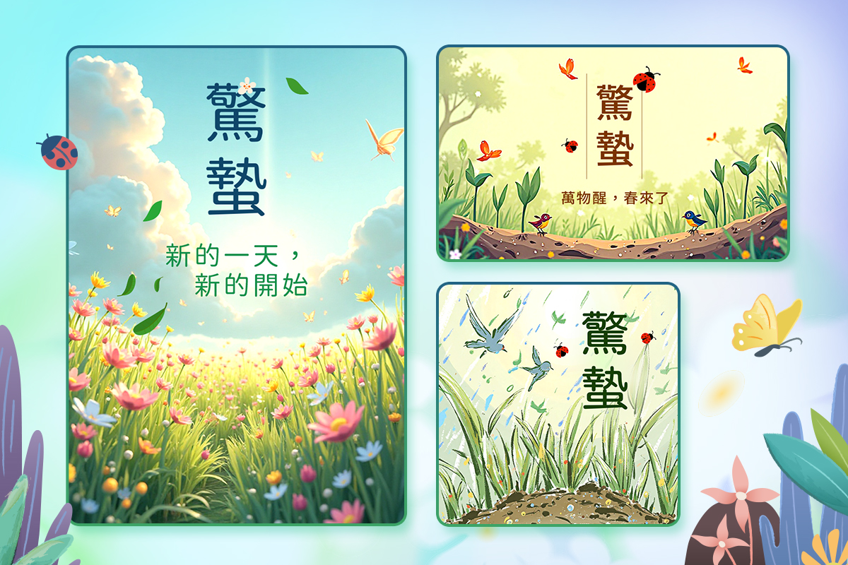 3/5 驚蟄詩詞祝福＆早安圖製作！驚蟄節氣習俗懶人包