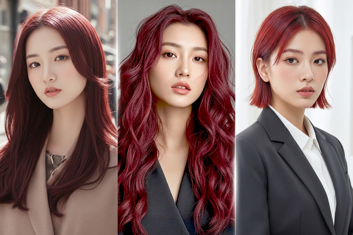 2026紅色頭髮範本推薦！紫紅、灰紅到紅棕，新年開運紅髮用 App 模擬