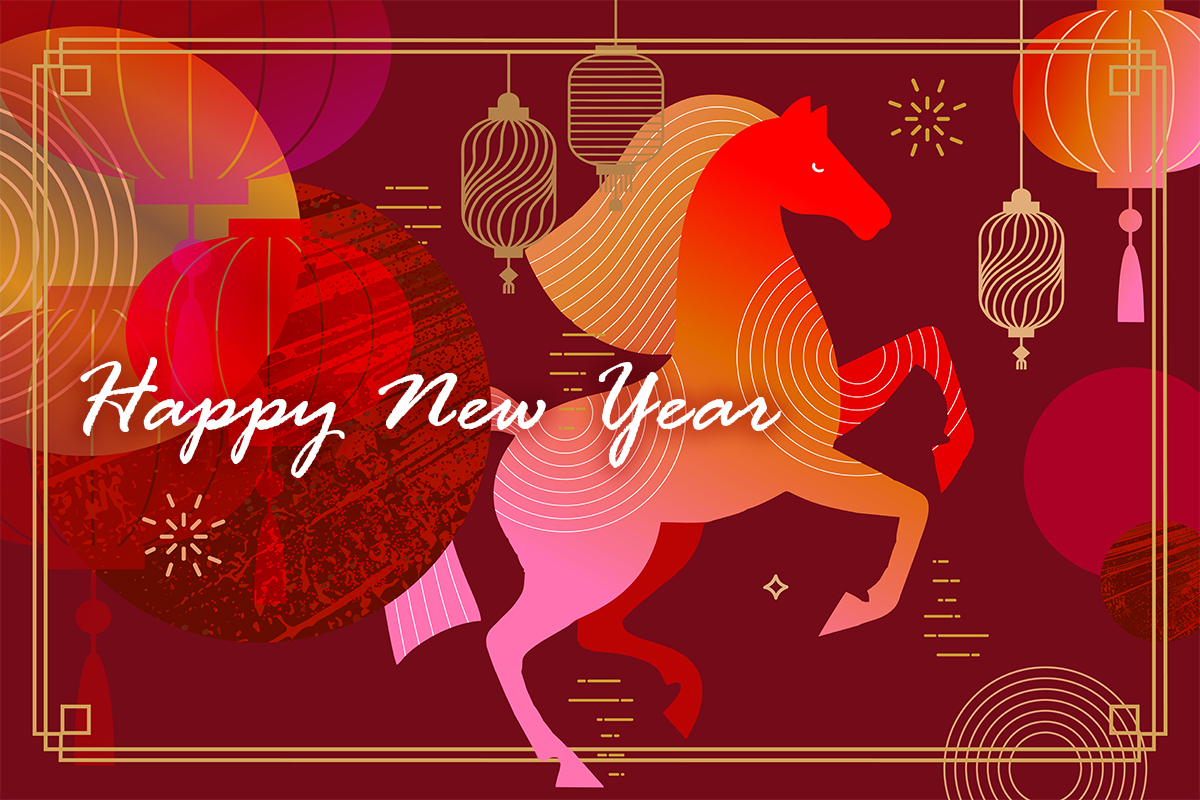馬年賀卡素材免費下載！馬年圖案、卡通風格與賀詞一次傳達
