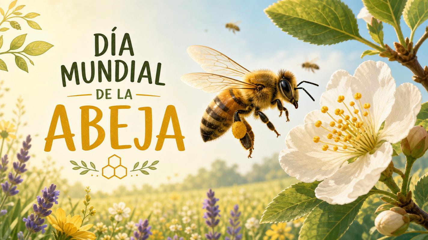 Día Mundial de las Abejas 2026: Crea pósters y stickers con IA