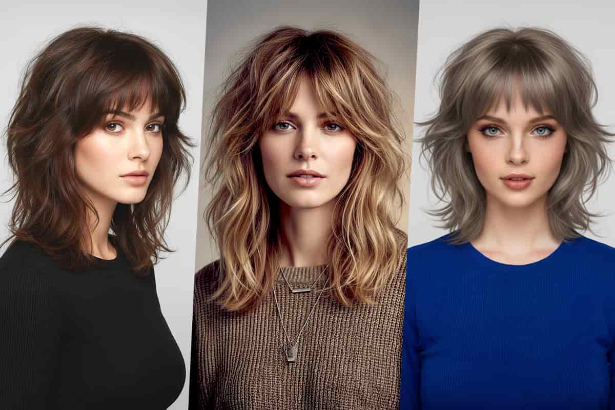 Ejemplos de peinados estilo wolfcut creados con PhotoDirector