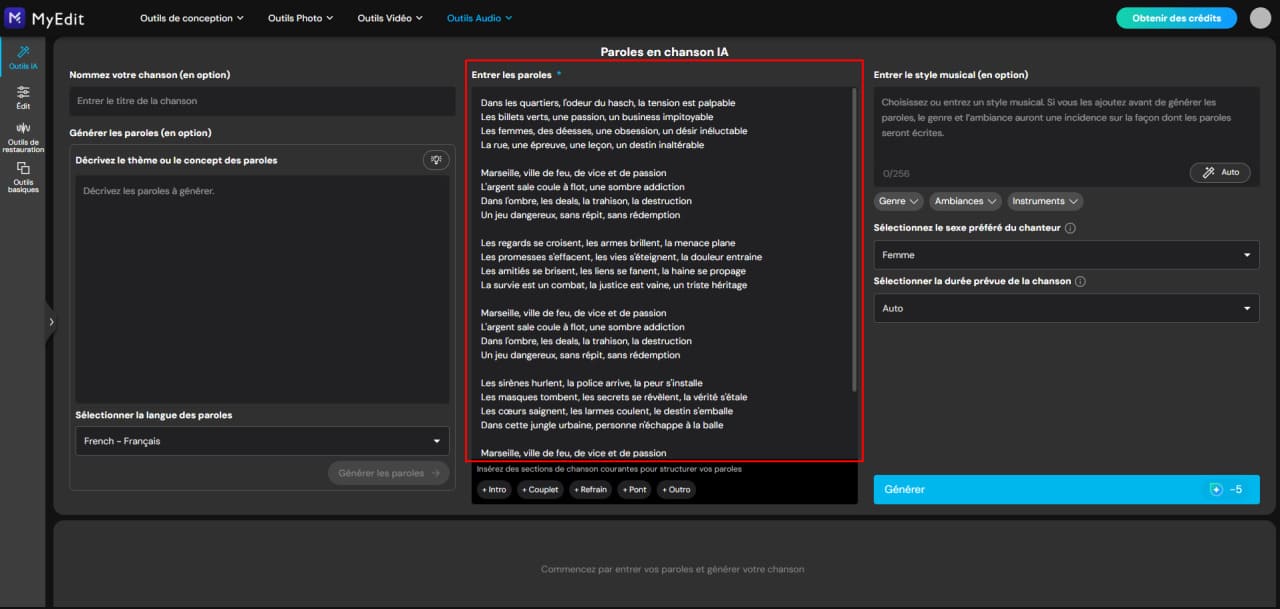 Transformer vos paroles en chanson avec l’IA
