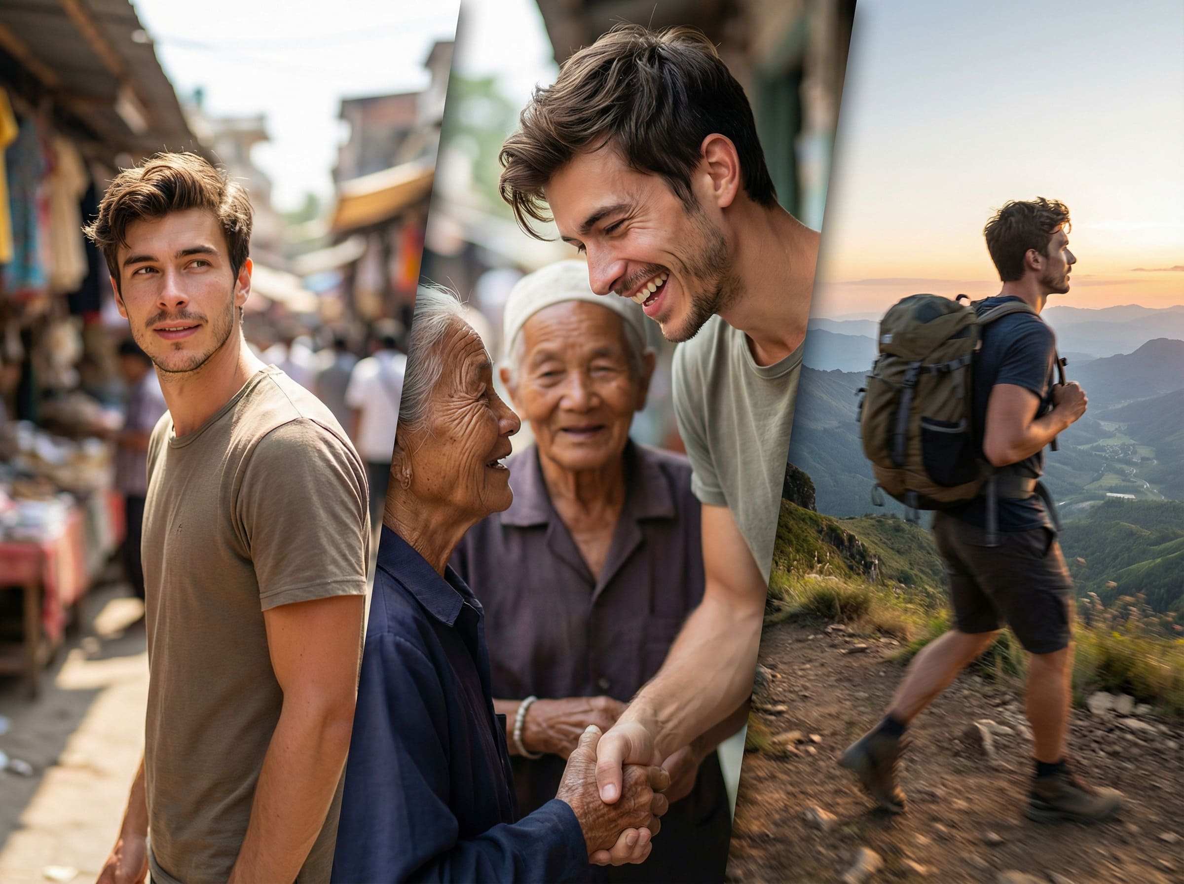 Travel Adventure Portrait Collage