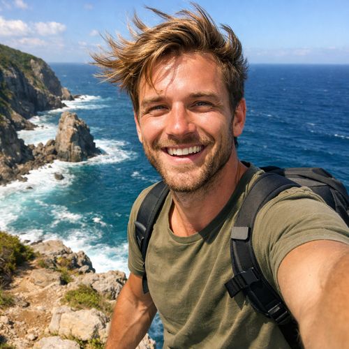 ChatGPT KI-Bild realistisches Urlaubsselfie