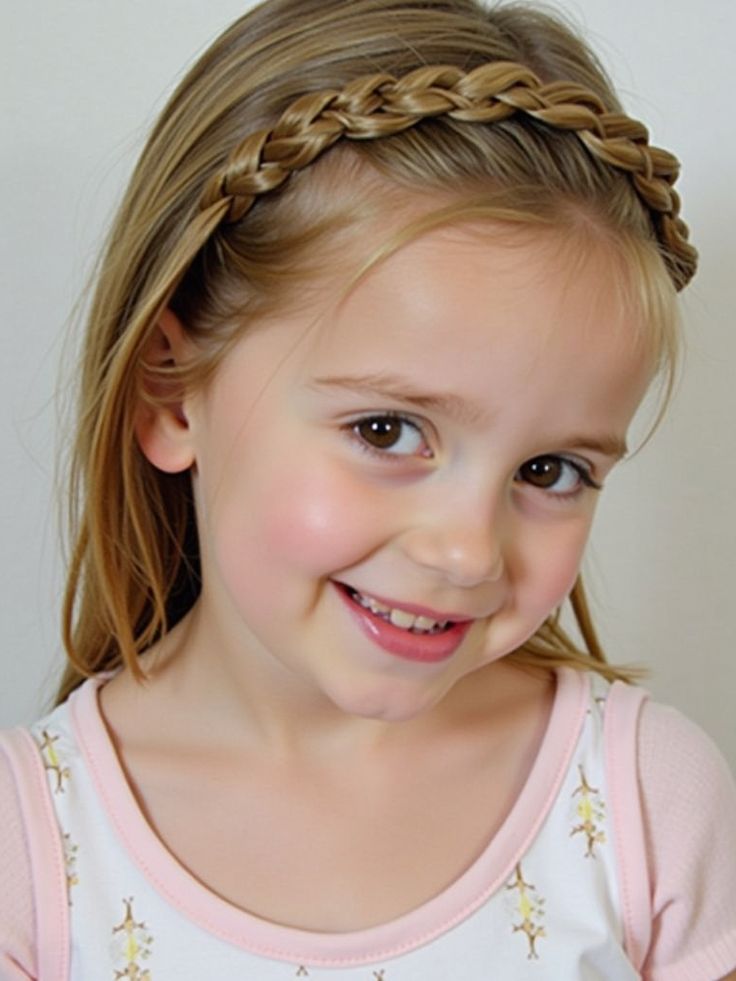 Tresse couronne petite fille