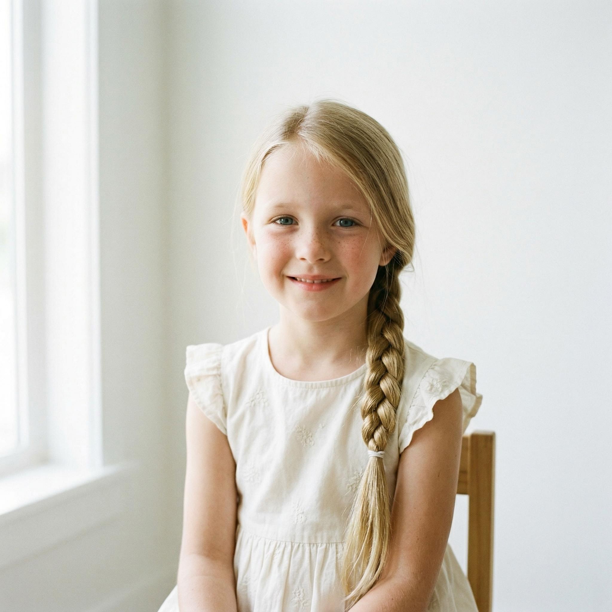 Tresse simple coiffure fille