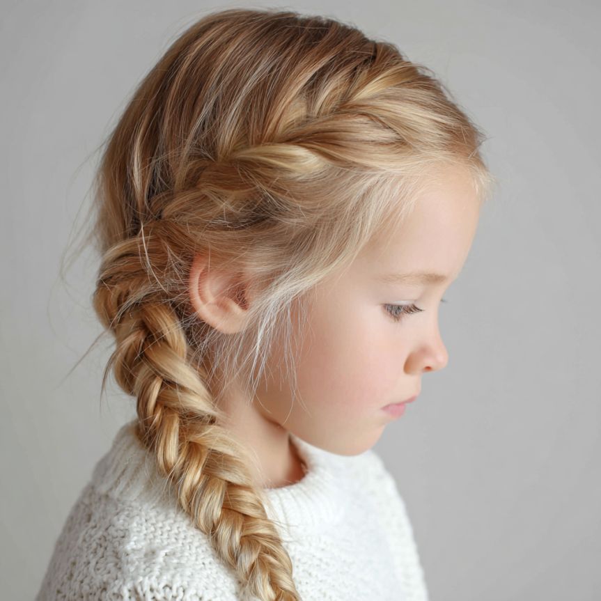 Tresse simple coiffure fille