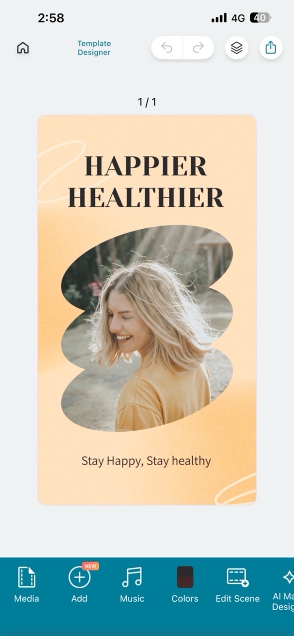 Comment créer une image avec citation bonheur sur Promeo