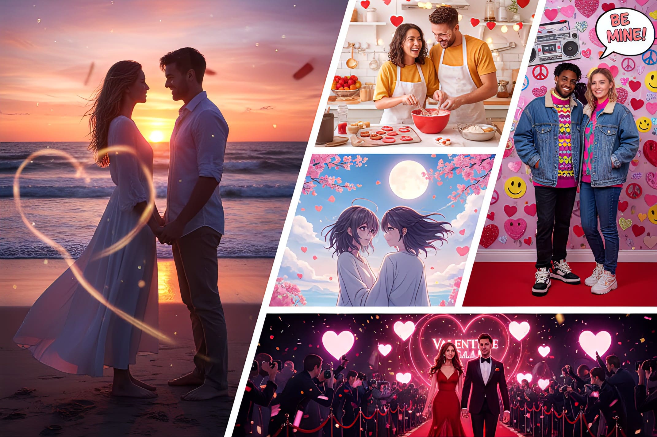40 Romantic Valentine’s Couple Photoshoot Ideas to Try with AI