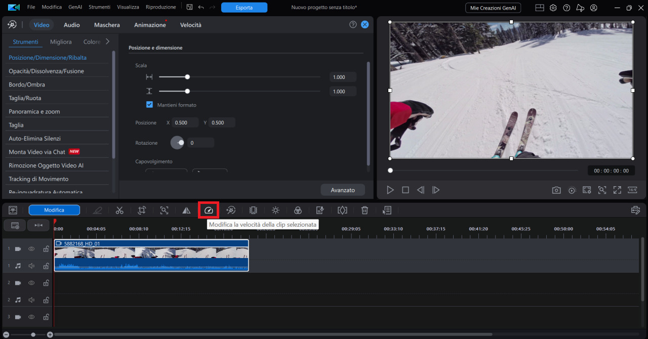 Icona Velocità in PowerDirector per PC