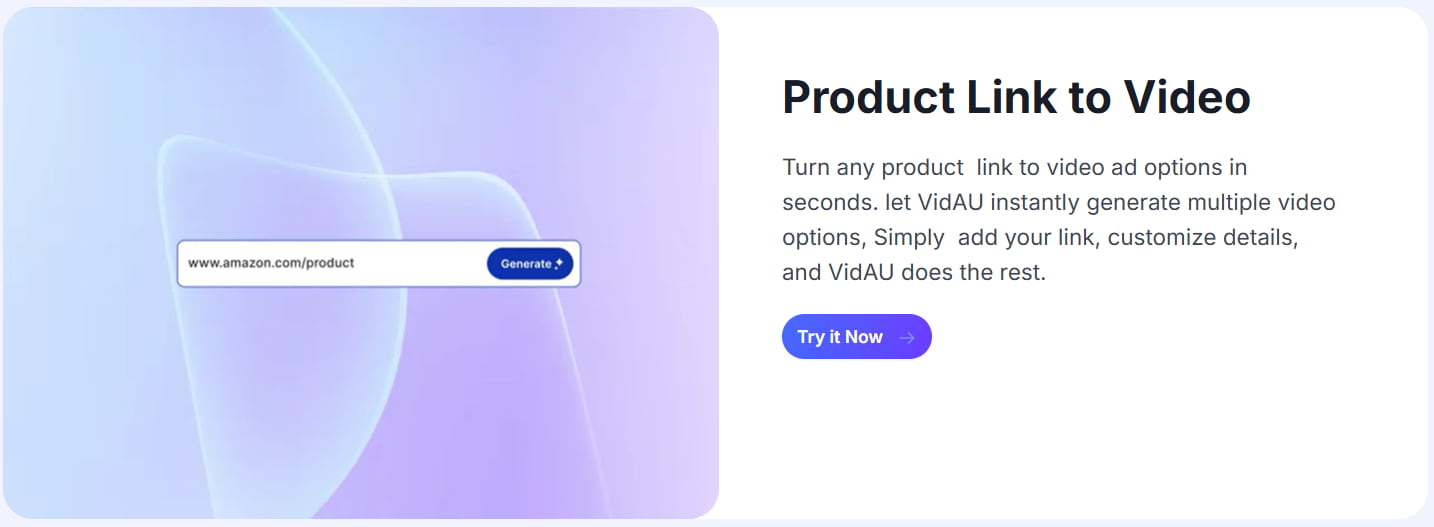 Imágen de la función url a video de Vidau AI
