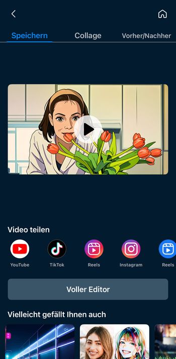 Fertiges KI-Anime-Video in PowerDirector