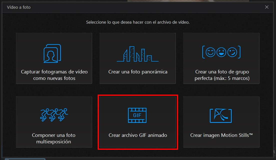 Hacer un GIF desde un video con PhotoDirector