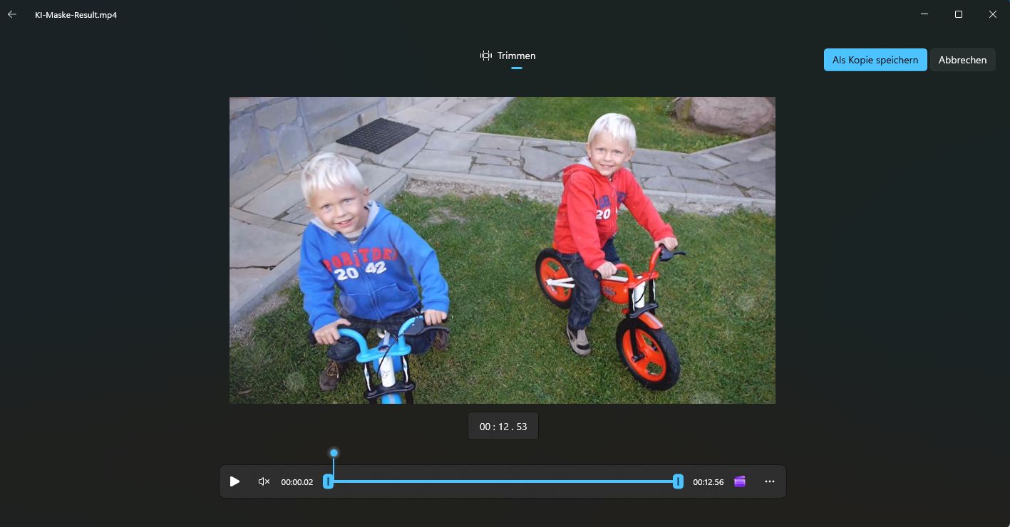 Video in der Windows-Fotoanzeige kürzen