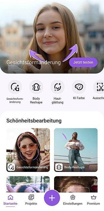 Vivid Glam - Video Editor mit Face und Body Filtern