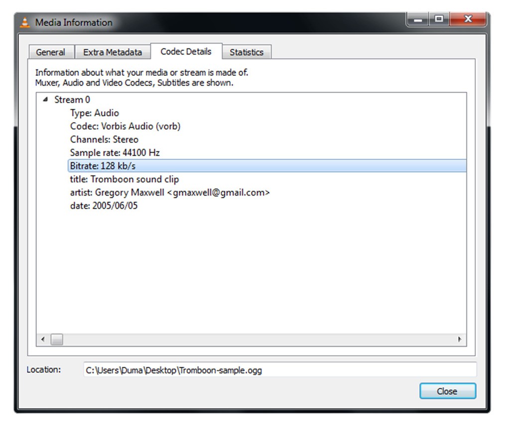VLC - Codec Information