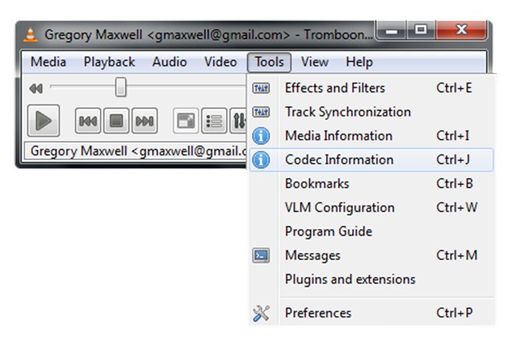 Open the video in VLC