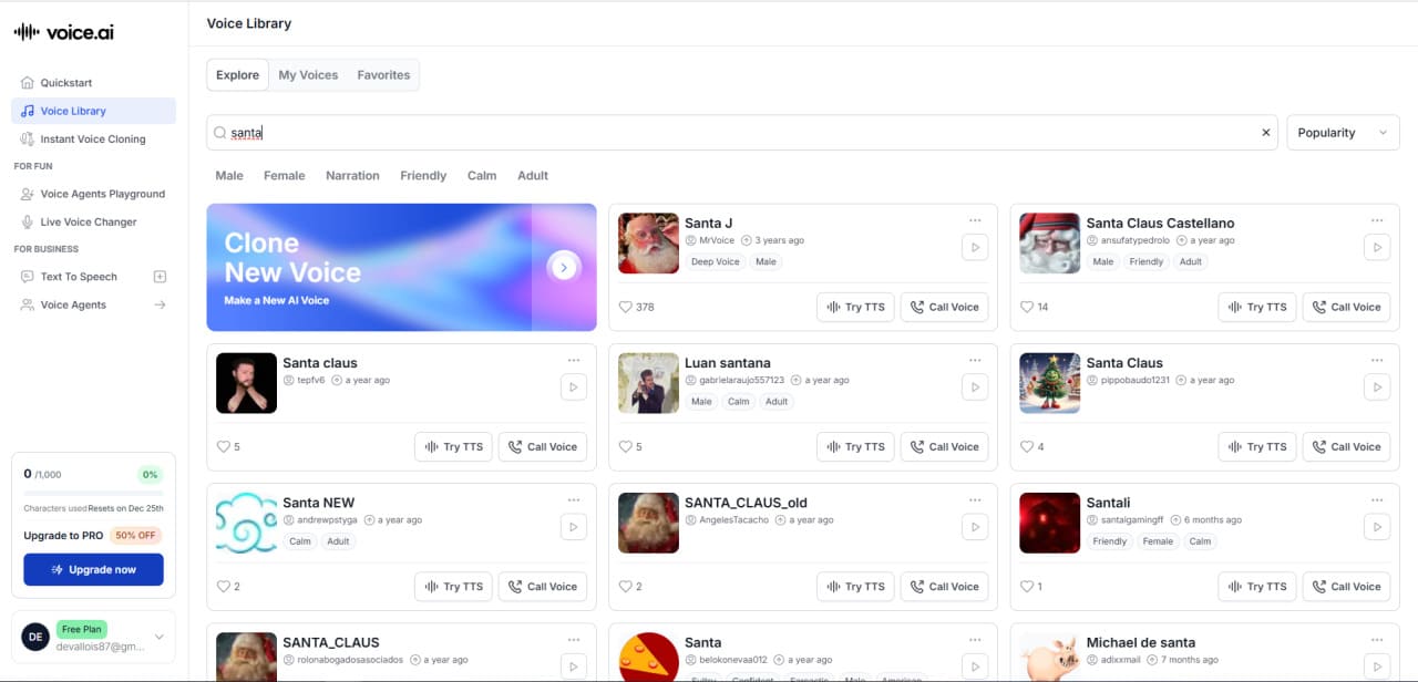 Voice.ai Santa Voice