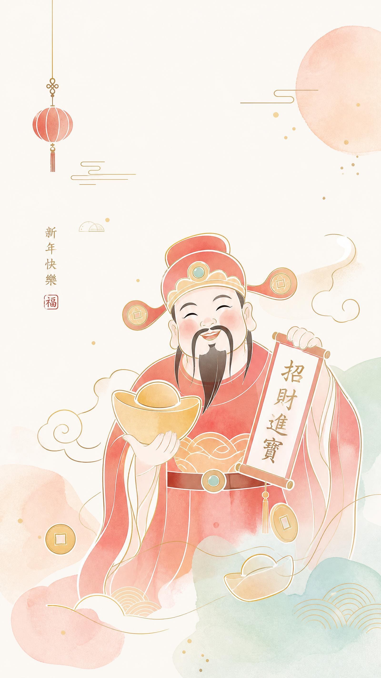 財神爺桌布