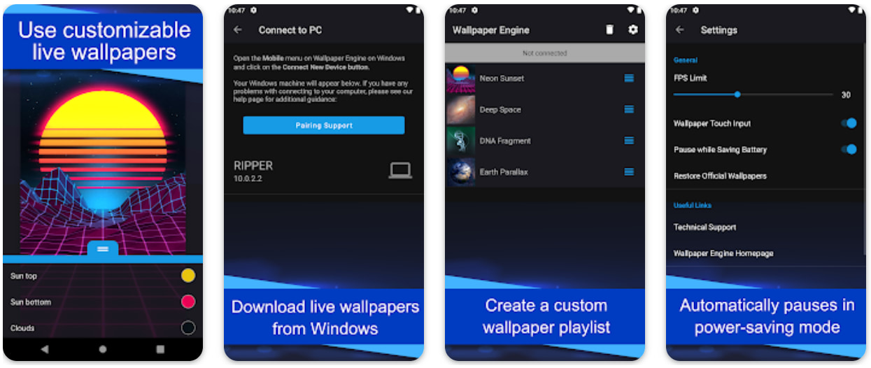 Imagen de la página de Wallpaper Engine