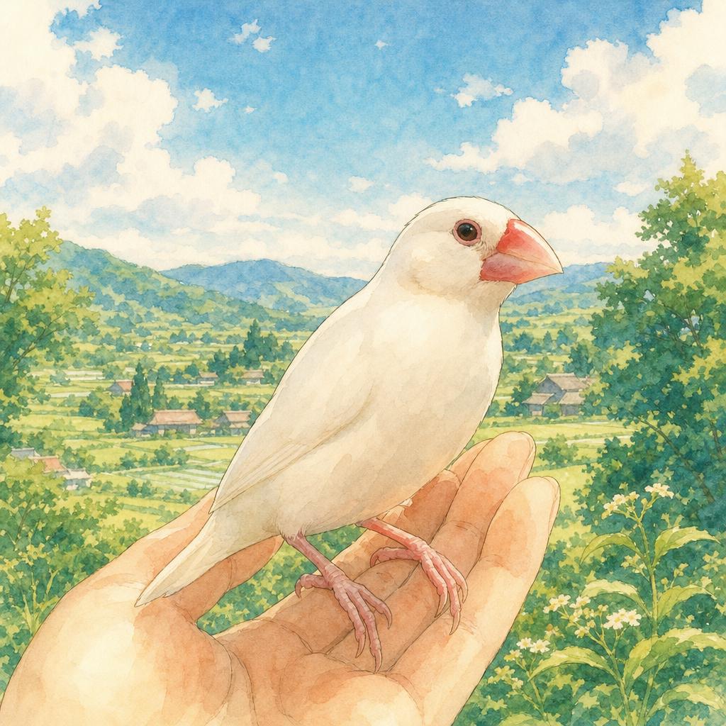 AI pet prompt: watercolor countryside anime